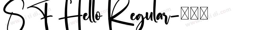 SF Hello Regular字体转换
